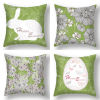 Picture of Easter Flower Pattern Short Plush Velvet Square Pillowcase Home Textile Decoration