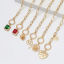 Image de 1 Pièce Collier à Pendentif Chaîne de Trombone Élégant en Cuivre+Strass Placage Sous Vide Écologique À la Mode Plaqué Or Véritable 18K Cœur Pour Femmes Fête des Mères