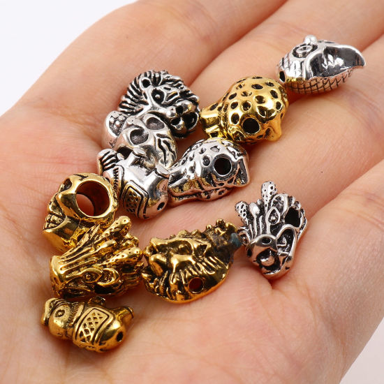 Immagine di Lega di Zinco Perline Animale Multicolore 3D 1 Serie