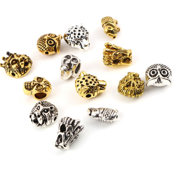 Immagine di Lega di Zinco Perline Animale Multicolore 3D 1 Serie