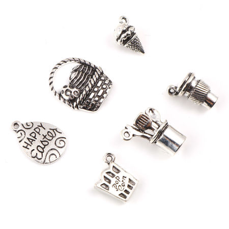 Breloques Jour de Pâques en Alliage de Zinc Multicolore 10 Pcs