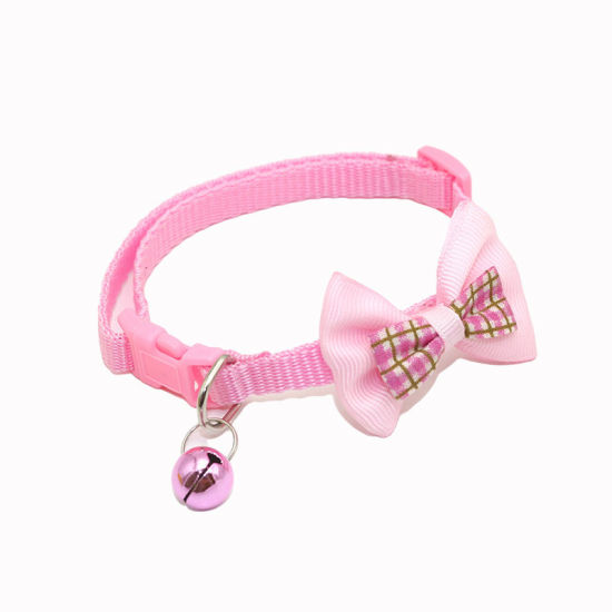 Picture of Cute Bowknot Adjustable Dog Collar With Bell Pet Supplies
