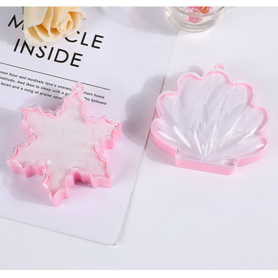 Picture of Plastic Jewelry Box Pink 10cm x 9cm, 1 Piece