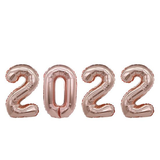 Picture of 40cm Number " 2022 " Aluminium Foil Balloon New Year Party Decorations