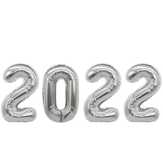 Picture of 40cm Number " 2022 " Aluminium Foil Balloon New Year Party Decorations