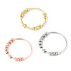 Picture of Copper Unadjustable Stress Relieving Anxiety Ring With Beads Fidget Spinner Rings Rotatable Round