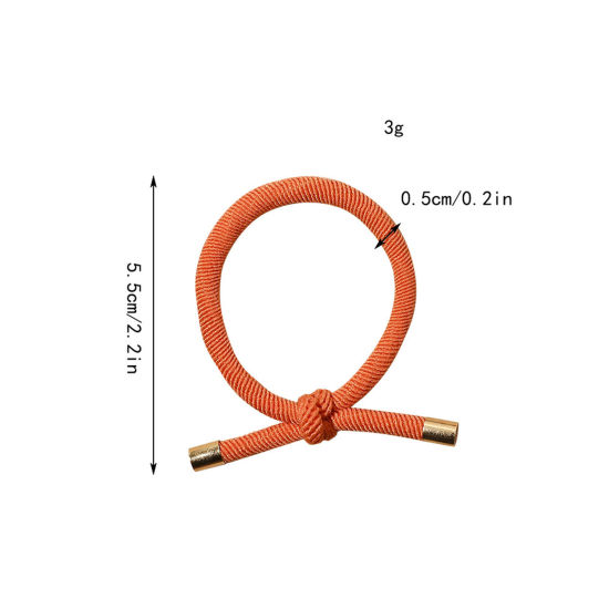 Изображение Ткань Простой Резинки для Волос Разноцветный узел Завиток Упругий 5.5см диаметр, 5 ШТ
