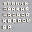 Picture of Silicone Spacer Beads Square White About 12mm x 12mm, Hole: Approx 2.8mm, 10 PCs