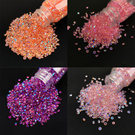 Cristal Artesanía de Resina Relleno Material Multicolor Rhinestone 5.2cm x 3cm, 1 Botella