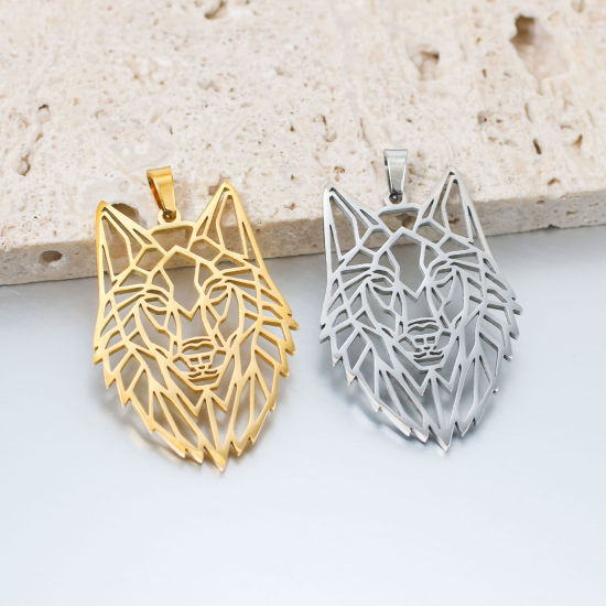 Picture of Stainless Steel Pendants Wolf Multicolor 1 Piece