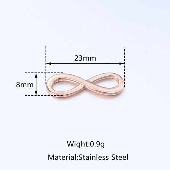 Image de Breloques en Acier Inoxydable Symbole"Infini" Multicolore 1 Pièce