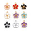 Imagen de Zamak Colgantes Charms Flor Hoja Multicolor Esmalte 16mm x 13mm, 20 Unidades
