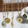 Picture of 304 Stainless Steel Religious Charms Geometric Real Gold Plated
