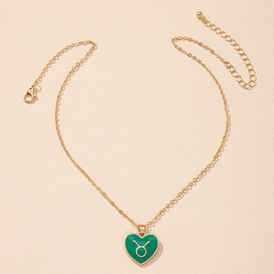 Immagine di Collana Oro Placcato Multicolore Cuore Costellazione Smalto 1 Pz