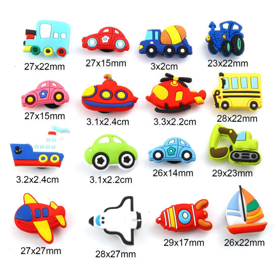 Picture of PVC Travel Shoe Charm Pins Decoration Accessories For Clog Sandals Vehicle Multicolor