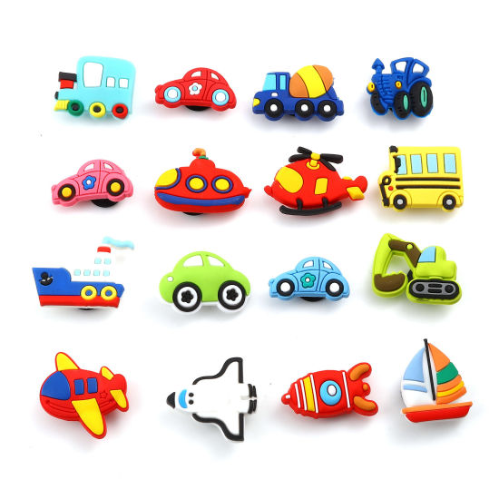 Picture of PVC Travel Shoe Charm Pins Decoration Accessories For Clog Sandals Vehicle Multicolor