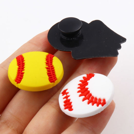 Picture of PVC Sport Shoe Charm Pins Decoration Accessories For Clog Sandals Multicolor