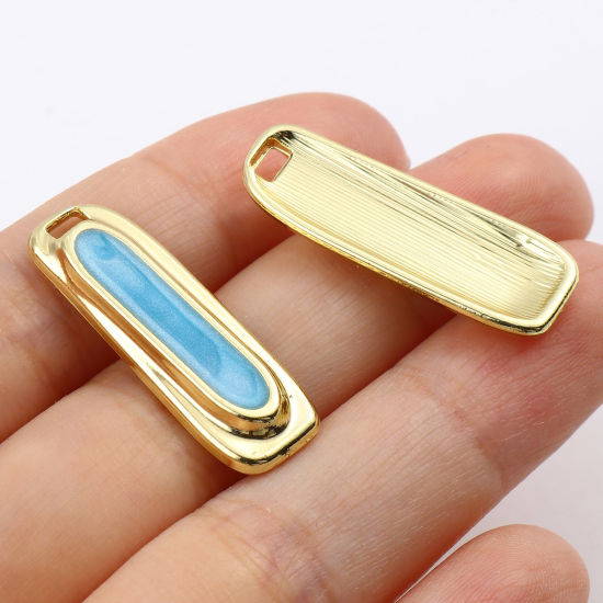 Immagine di Lega di Zinco Charms Geometrica Oro Placcato Multicolore Smalto 5 Pz