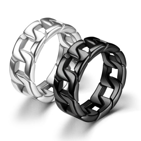 316 Stainless Steel Link Chain Unadjustable Rings Multicolor
