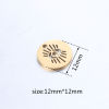 Picture of 304 Stainless Steel Religious Charms Round Disc Multicolor Evil Eye
