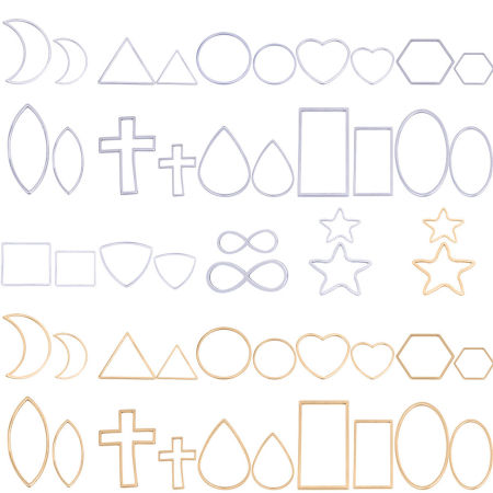 Edelstahl Geometrie Serie Verbinder Bunt 10 Stück Edelstahl Geometrie Serie Verbinder Bunt 10 Stück