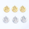 Picture of 304 Stainless Steel Casting Charms Round Multicolor Rose Flower
