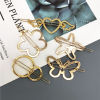 Picture of Simple Hair Clips Gold Plated Geometric Hollow