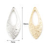 Imagen de Latón Colgantes Charms Hoja Oro lleno Polvo Estelar 19mm x 7mm, 10 Unidades