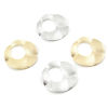 Imagen de Latón Colgantes Charms Ronda Oro Real Chapado Polvo Estelar 3.3cm x 3.3cm, 3 Unidades