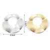 Imagen de Latón Colgantes Charms Ronda Oro Real Chapado Polvo Estelar 3.3cm x 3.3cm, 3 Unidades