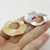 Imagen de Latón Colgantes Charms Ronda Oro Real Chapado Polvo Estelar 3.3cm x 3.3cm, 3 Unidades