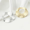 Imagen de Latón Colgantes Charms Ronda Oro Real Chapado Polvo Estelar 3.3cm x 3.3cm, 3 Unidades