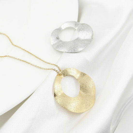 Изображение Латунь Подвески Круглые настоящее золото с покрытием Стардаст 3.3см x 3.3см, 3 ШТ