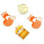 Immagine di Lega di Zinco Beniamino Contorno Charms Oro Placcato 5 Pz
