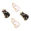 Imagen de Zamak Colgantes Charms Gato Chapado en Oro Esmalte 20mm x 12mm, 10 Unidades