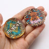 Picture of PU Leather Boho Chic Bohemia Pendants Round Disc Multicolor