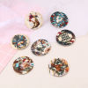 Picture of PU Leather Boho Chic Bohemia Pendants Round Disc Multicolor