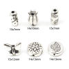 Picture of Zinc Based Alloy Spacer Beads Butterfly Animal Antique Silver Color Flower
