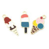 Picture of Zinc Based Alloy Charms Gold Plated Multicolor Ice cream Enamel
