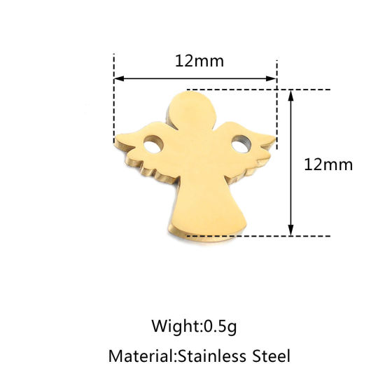 Изображение 304 Нержавеющая Сталь религия религия Коннекторы Ангел Разноцветный 2 ШТ