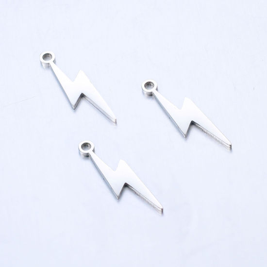 Изображение 304 Нержавеющая Сталь Коллекция Погоды Коллекция Погоды Подвески Молния Разноцветный 2 ШТ