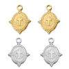 Bild von 304 Edelstahl Religiös Charms Oval Bunt Kreuz 1 Stück