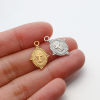 Bild von 304 Edelstahl Religiös Charms Oval Bunt Kreuz 1 Stück
