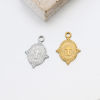 Bild von 304 Edelstahl Religiös Charms Oval Bunt Kreuz 1 Stück
