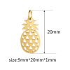 Picture of 304 Stainless Steel Charms Multicolor Pineapple/ Ananas Fruit
