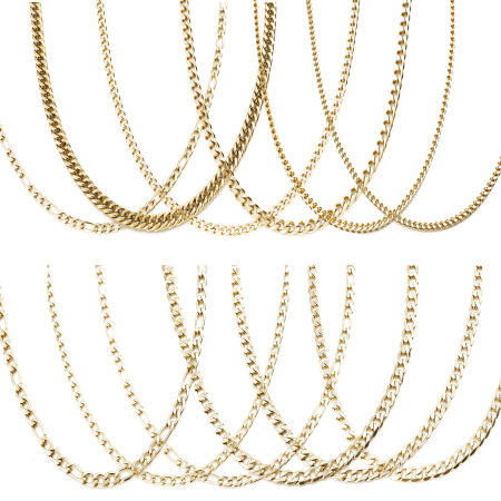 Picture of Wholesale Foxtail Chain Necklace, Gold Plated Stainless Steel, Unisex Minimalist Gift Jewelry For Retailer, 50.5cm(19 7/8") long, 1 Piece