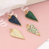 Imagen de Latón Micro Pave Colgantes Charms Chapado en Oro Corazón Multicolor Rhinestone 1 Unidad