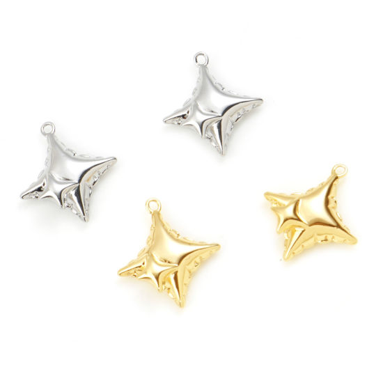 Imagen de Latón Galaxia Colgantes Charms Estrella Multicolor 15mm x 13mm, 2 Unidades