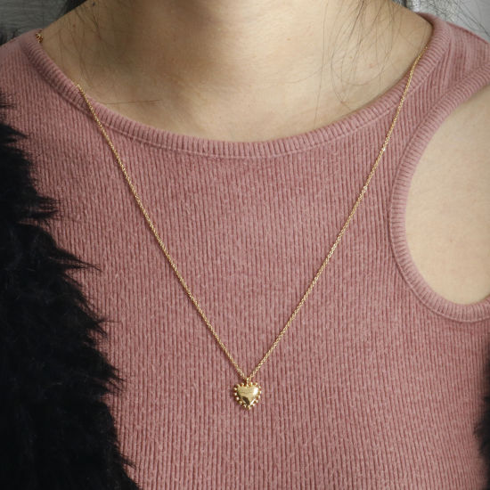 Immagine di Ottone San Valentino Charms Cuore Multicolore 14mm x 12mm, 2 Pz