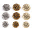 Picture of Zinc Based Alloy Flora Collection Metal Sewing Shank Buttons Buttons Single Hole Multicolor Flower Carved